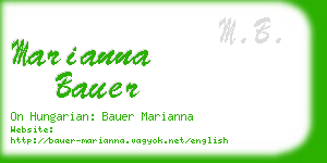 marianna bauer business card